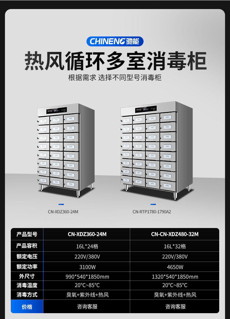永利yl23411多室消毒柜产品参数1