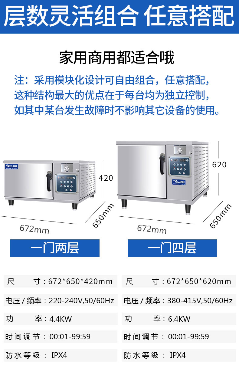 永利yl23411高温蒸柜灵活组合