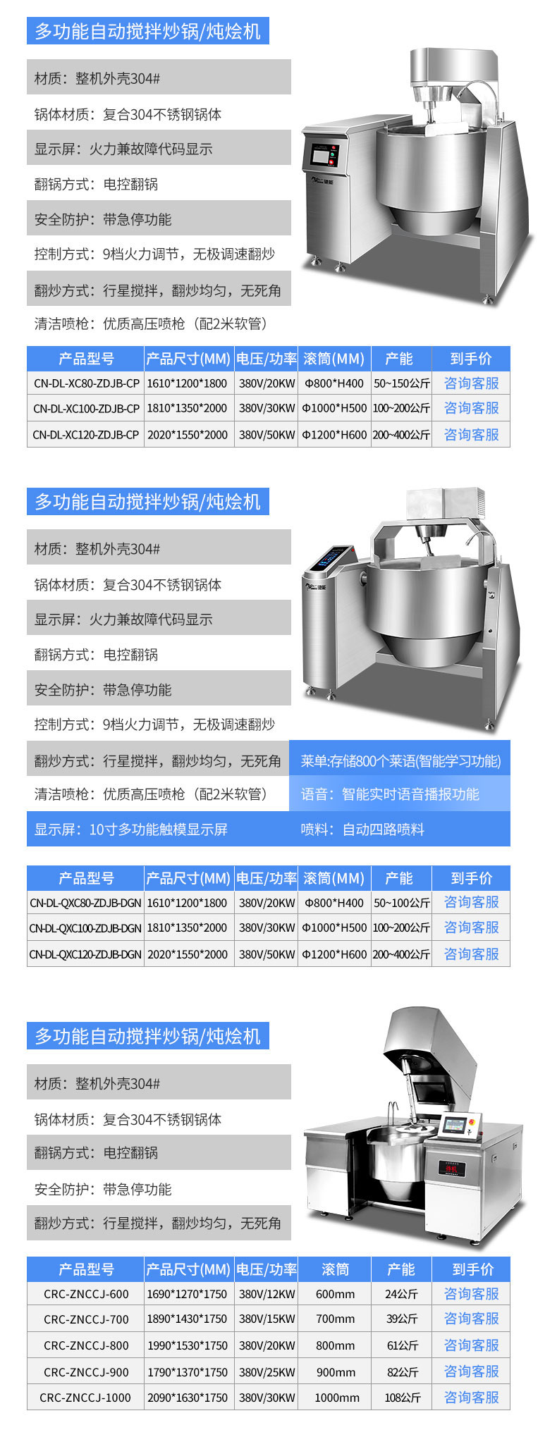 永利yl23411炒菜机产品参数3